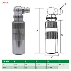 Locknlube LNL-129 Simple 90 Degree Adapter
