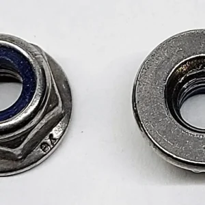 FASTENIT SYSTEM 1/4"NC Stainless Nylock Hex Flange Nut for Mount and P Clamp- Pack of 100