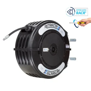 Macnaught R3 Engineered Thermoplastic Heavy Duty Retractable Hose Reel for Grease - 1/4 inch x 50 ft